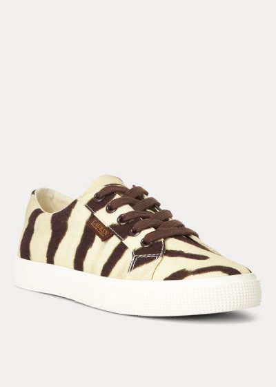 Ralph Lauren Jaycee Zebra Lærred Sneakers Dame Danmark (CRLBJ2301)